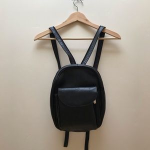 Black Leather Backpack